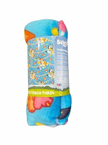 Bluey & Bingo Soft Silky Fleece Throw Blanket, 40 x 50, Kids Party Pups Design