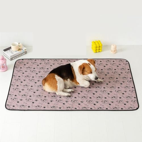 FANSU 2 Stück Welpen Unterlagen, Wiederverwendbare PIPI Matten für Hunde, Inkontinenzunterlage Waschbar, Welpenunterlage für Welpen, Alte, oder Inkontinente Hunde (90X140cm,Kaffee)