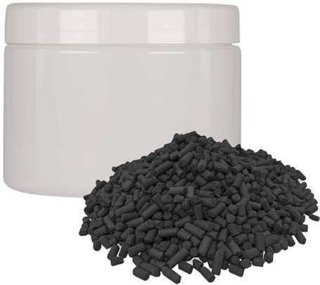 Aktivkohle aus Pellets von ausgezeichneter Reinheit, verkauft in verschiedenen Größen, aus Kokosnussschalen mit Jod-Absorptionsrate 1000 mg/l für die Filtration von Wasser und Luft (500 ml / 275 g)