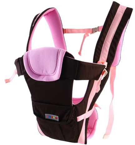 ifundom Atmungsaktive Ergonomische Babytrage Mit Sonnenschutz Verstellbar Für Neugeborene Und Kleinkinder Rosa Inklusive Schirmmütze Und Tragetasche Für Optimalen Komfort Und