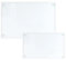 Lot de 2 planches à découper en verre trempé avec pieds en caoutchouc, 2 tailles pour comptoir de cuisine, planche à découper rectangulaire antidérapante pour cuisine, pâtisserie, préparation des