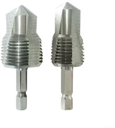 Punta per trapano filettata 3 in 1 a tre lame, punta per trapano filettata a tre lame, strumenti per la riparazione di tubi dell'acqua, per la riparazione di tubi (20 mm)