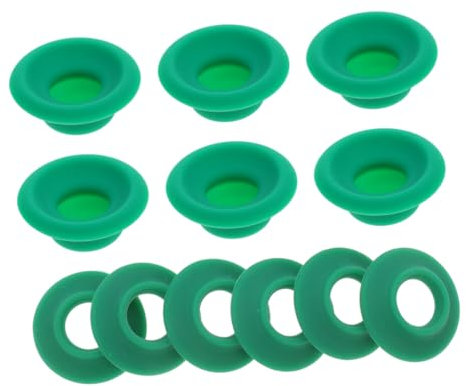 Amosfun Lot de 12 Joints de Bouchon en Silicone Vert, Réutilisables et Anti-fuite pour Bouteille de Boisson, Fêtes et Extérieur