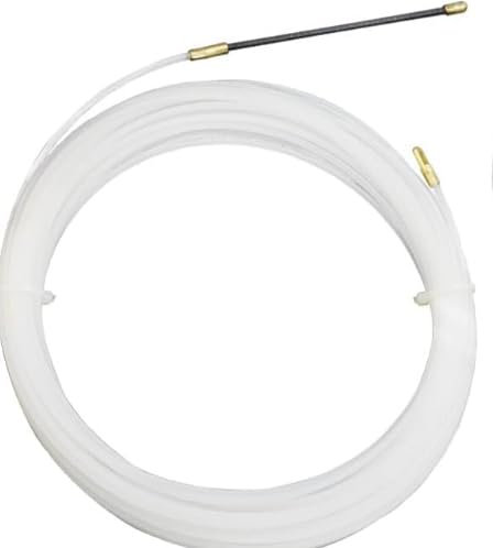 Enfile-fil électrique en nylon avec 6 fils de verrouillage en métal, aide à la rétraction de câble pour l'installation de conduits de plancher de télécommunications, longueur 30 m, largeur 3 mm