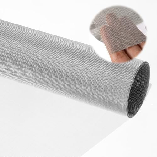 Rete metallica 60 maglie in acciaio inox 304 antiroditori anti-insetti pannelli in rete metallica a maglie sottili copriscarico impedisce l'ingresso di topi serpenti calabroni roditori 34x120 cm