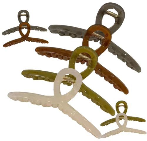 NIYANGLE 8 Piezas Clip De Tiburón Grande Pinzas Cabello Para Mujeres Accesorios Cabello Pinzas Grandes Para y Grueso Para Peinados De Fiesta