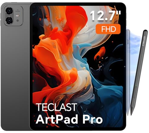 TECLAST Artpad Pro Tablet 12.7 Pulgadas, 2.2GHz Helio G99, Gaming Tablet Android 15, Doble SIM 4G LTE+5G WiFi/2176×1600/20GB RAM+256GB RAM-TF 8TB/GPS/13MP/10000mAh 30W Carga rápida, Incluye Pen