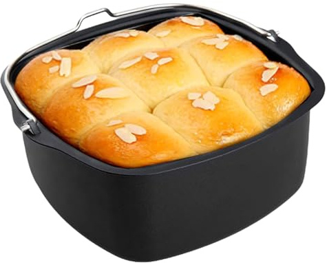 Moule À Gâteau De 7/8 Pouces - Accessoires De Friteuse À Air, Moule Gateau Air Fryer AntiadhéSif, Outil Cuisson De Cuisine AirFryer, Plat À Gâteaus Carré En Acier D'aluminium De Qualité Alimentaire