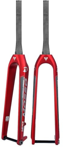 ZJHAHJY VTT Rigide 27,5 Pouces 29 Pouces, Tube Conique 1/1/2, Frein à Disque Avant sans Filetage, axe traversant 110 15 mm, Fourche Avant Rigide, Fibre de Carbone Ultra légère