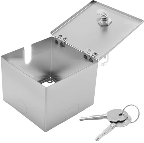 Ollanoos 120 mm x 120 mm x 95 mm Armoire de commande étanche avec boîtier en acier inoxydable, convient pour la protection des prises extérieures et une alimentation sûre