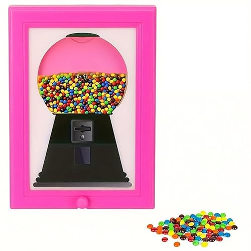 Candy Frame Dispenser Picture Frame Sweet Dispenser for Kids Wall Mounted Candies Machine Creative Vending Toy Snack Container Decorative Hanging Handy Candy Frames Machine for Nut Dog Cat Treats Gift