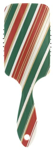 Cepillo de pelo tradicional de Navidad a rayas para cabello grueso, rizado, fino, largo, corto, húmedo o seco, añade brillo y hace que sea suave, cepillo de paleta para hombres, mujeres y niños