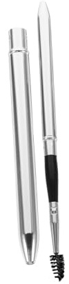 Cepillo Aplicador de Pestañas 2piezas Aluminio Plata para Maquillaje | Varita de Pestañas, Diseño Portátil, Resistente al Óxido, para Cejas y Aplicación Diaria