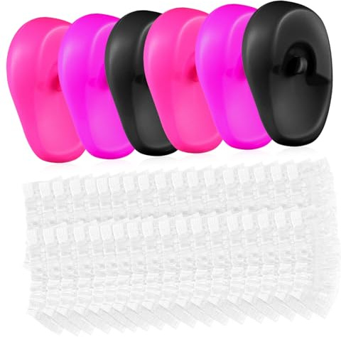 Gogogmee Proteggi Orecchie in Silicone Monouso per Tintura Chioma 206 Pezzi, Design Ergonomico, Comodi da Riporre, per Lavoro e Hotel