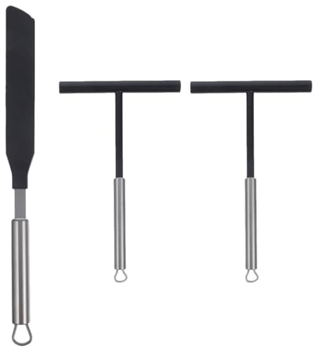 Sewroro 3pcs Crepe Spreader and Pancake Set with Long Scraper for Household and Restaurant Use