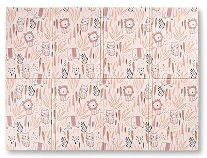 Nuby Foldable Reversible Baby Play Mat, 90 x 120 cm, 0M+, Safari