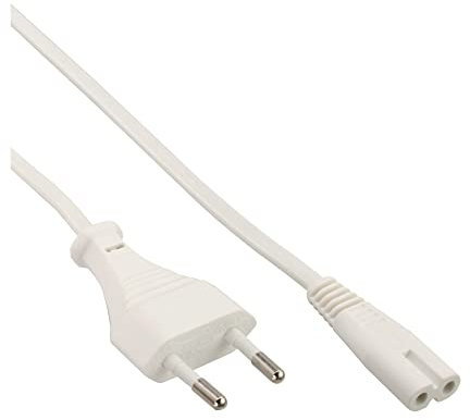 InLine® 16605W Cavo di Alimentazione Bianco 0,5 m Spina di Alimentazione di Tipo C Accoppiatore C7