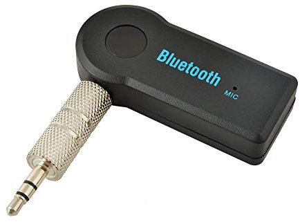 J&J Onever Récepteur adaptateur, jack 3,5 mm, kit mains libres avec Bluetooth v3.0 pour voiture, sortie AUX stéréo pour chaîne Hifi