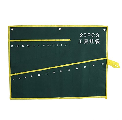 Estuche enrollable, Bolsa de Herramientas Estuche porta herramientas Enrollable bolso de herramienta de la llave de llave de la bolsa de los bolsillos para los artesanos (25PCS)