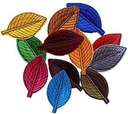 Soleebee Gemischt zufällig Patches Zubehör Aufbuegler Bügeleisen-auf oder Nähen-auf Aufnäher Applikation Applique Flicken Patches (12 Stück Blätter)