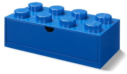 LEGO - Cassetto da scrivania impilabile, con 8 manopole, scatola portaoggetti in plastica per LEGO, giocattoli, cassetti da scrivania, forniture per ufficio e oggetti impilabili, decorazione per la