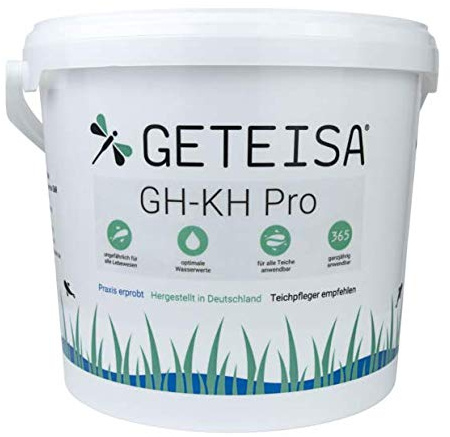 GETEISA GH-KH Pro 10 kg - Teichwasserhärter für optimale Wasserqualität, Erhöht Karbon- und Gesamthärte, Ideal für Gartenteich und Schwimmteich, Sichere Wasserwertaufhärtung, Made in Germany
