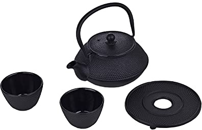 LAGUIOLE 40268159 Teiera con 2 Tazze e sottopentola, Ghisa
