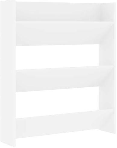 Susany Schuhschrank Hängend mit 3 Kippböden Ausgestattet, Schuhregal Wandmontage, Shoe Organizer, Schuhregal Wand Spanplatte, Weiß 80x18x90 cm