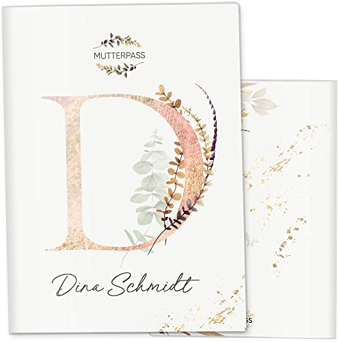 OLGS Mutterpasshülle Buchstabe - Personalisierbare Schutzhülle Motiv 24, Geschenk für Schwangere