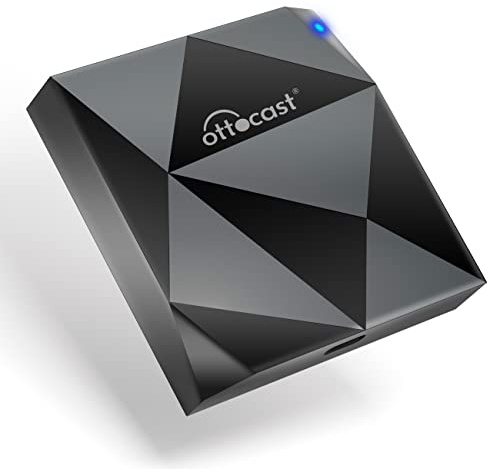 OTTOCAST Mini Carplay Wireless Adattatore,Facile da Connettere,Carplay Wireless Adapter ios Adatto per le Auto già Ha Car Play,solo per iPhone [2024 Aggiornamento,Nuova Versione]