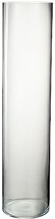 VASE Rohr Glas TRANSPARENT