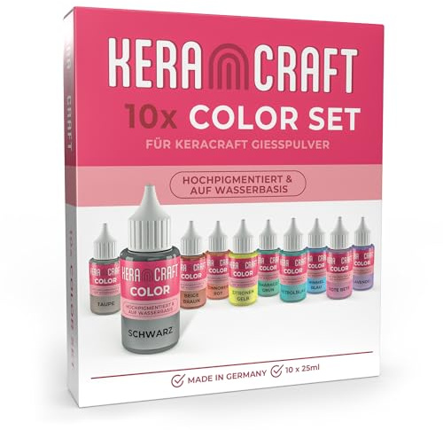 KERACRAFT Color 25 ml – Pigmentos de color para polvo de fundición – Juego de 10 unidades
