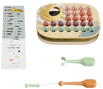 TOP BRIGHT Angelspiel ABC - spannendes Buchstaben Lernen Spiel - Montessori Spielzeug ab 2 Jahre - Lernspiel Geschenk für 2 3 4 5 jährige Mädchen & Junge - Alphabet Kinder Magnetspiel Lernspielzeug