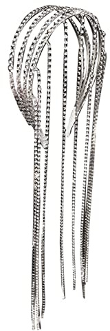Lilinzhi Modische Strass-Haarkette, Haarreif, Stirnband mit Quasten, Kette, Kopfschmuck, Haarschmuck für Damen