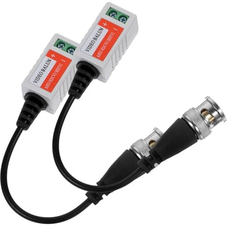 Housoutil Video-Balun-Transceiver 2 Stück Paar cctv-kamera-video-transceiver Video-Balun-Transceiver-Kabel BNC-Video-Balun