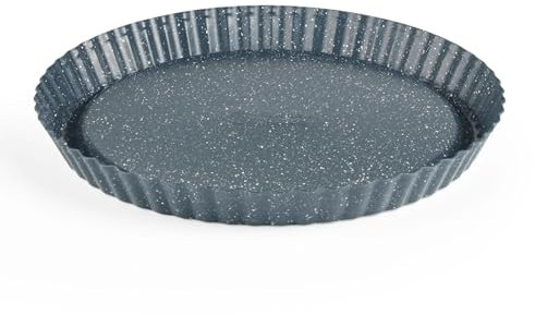 Russell Hobbs RH03411EU7 Nightfall Stone Teglia da 28 cm per crostate - Teglia flangiata antiaderente da 11 pollici, Tortiera rotonda, Piatto per quiche, Stampo per torte, Acciaio al carbonio