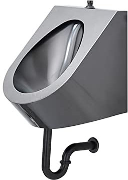 NOALED Household Items Universelles Herren-Urinal mit Spülung, automatisches Induktions-Edelstahl-Urinal für Badezimmer für Erwachsene, geruchshemmende und überlaufsichere Wandmontage