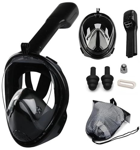 Tauchmaske for Erwachsene, UV-Schutz, Schnorchelmaske, beschlagfrei, atmungsaktiv, klare Sicht, Schwimmausrüstung(L/XL)