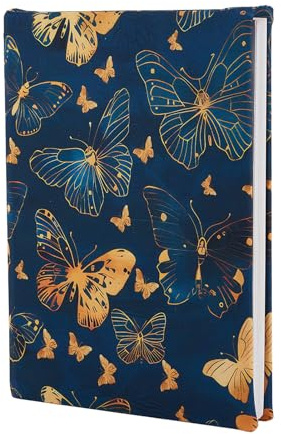 NICENEEDED Funda de Libro Elástica con Diseño de Mariposas, Protector de Libros Lavable para Amantes de la Lectura, Fundas Elásticas para Libros Fundas Elásticas para Cuadernos