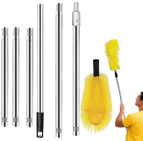 Tuxxjzm Nettoyeurs de gouttières du sol – Brosse de nettoyage efficace pour gouttières – Outil sûr pour nettoyer les gouttières de la saleté, les feuilles, les brindilles, les rochers et autres débris