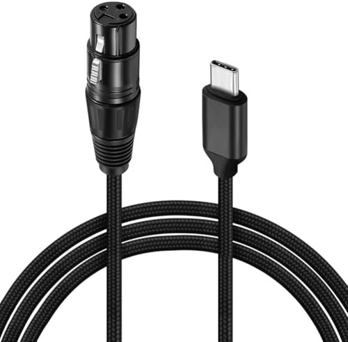 Swiixxer XLR auf USB C USB C auf XLR für Telefon zu Mikrofon XLR auf USB-Kabel für Tablet, Laptop und Andere Typ-C-Geräte (1,8 M)