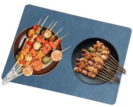 Rectángulo placas individuales, platemate resistente al calor | Pochemat de cuero rectangular para comedor resistente al calor - Suministros de cocina a prueba de aceite, paño cuadrado limpio i