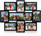 Universal Stock Marco de Fotos Familia - Collage 9 Fotos, Decoración para Pared, Tamaño 56 x 45 cm, Portafotos Múltiple - Regalo Personalizado Ideal - Color Negro