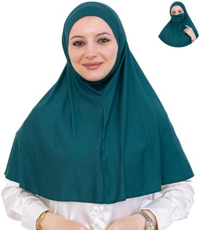Prien Elegant Kopftuch Für Damen, Muslimische Hijab Mit Niqab, Islamische Schal Frauen, Kopftücher Für Gebetskleidung, Ramadan, Abaya