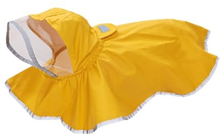Folpus Hunderegenmantel mit Kapuze, Haustier-Regenbekleidung, Hunderegenmantel, reflektierendes Design für große und kleine Hunde, L