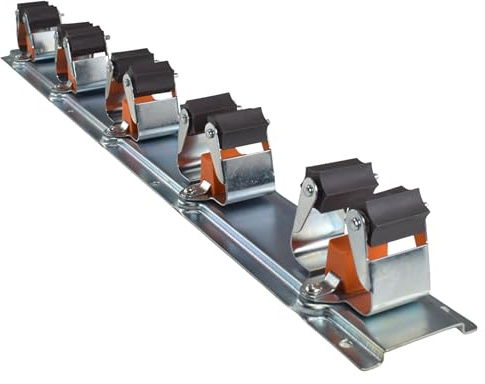 Bradas Garden shed/Garage Wall Mounted Tool Tidy Rack With Flexi Rubber Rollers For Tight Grip (rack of 5 holders)