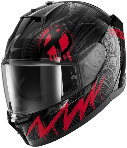 SHARK, Integraler Motorradhelm D-SKWAL 3 SHIEVER Black Anthracite Red KAR, L