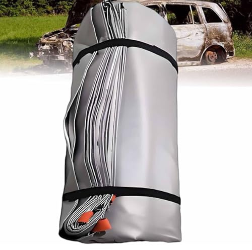 Grande couverture anti-feu en silicone pour véhicules — Couverture d'extinction d'urgence avec sac de transport, conçue pour les incendies de véhicules à énergies nouvelles, camions et autres 6×9m