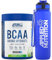 Applied Nutrition Bundle: BCAA Powder 450g + Lifestyle Water Bottle 1000ml | Branched Chain Amino Acids BCAAs Supplement, Intra Workout & Recovery (450g - 32 Servings) (Green Apple)