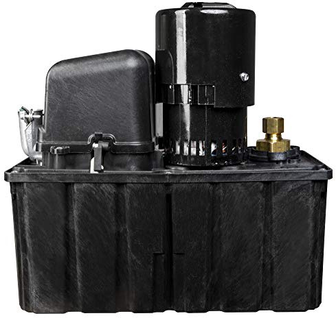 Little Giant HT-VCL-60-P 1/3 HP, 115-Volt, 62-Ft. Shutoff, High Temperature Plenum Condensate Pump with 14-Ft. Lead Wires, Black, 553160101